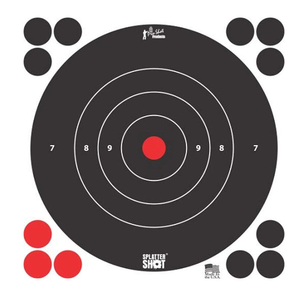 Targets Pro Shot Products 4.50" 12IN WHITE BULLS EYE TARGET 12 PK BAG • Model: 4.50"